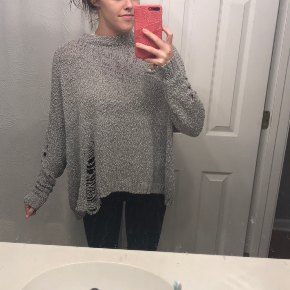 UMGEE Grey Sweater w/ Rips